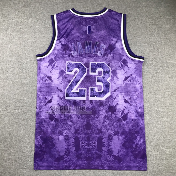 Maglia
 LeBron James NO 23 Los Angeles Lakers Select Series 2023 Viola

